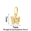 Nuevo Colgante de Acero Inoxidable Letra Zirconia Venta Caliente Accesorios para Collares Pendientes DIY 26 Dijes de Letras Inglesas A-Z