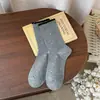 Meias curtas florais para outono e inverno, renda Maillard, retrô, estilo colegial, algodão, longas, meias largas