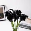 Venta Directa de Fábrica PU Individual Mini Lirio de Calas Flor Artificial Flor Falsa Al por Mayor Calidad de Boda Decoración del Hogar Flor