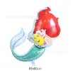 Venta Caliente de Amazon Globo de Cola de Sirena Fiesta de Cumpleaños de Princesa Bebé Globo de Película de Aluminio de Cola de Sirena