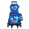 Nueva Lindo Carrito Escolar para Estudiantes de Primaria Grados 3~6 Set de Tres Piezas de Dibujos Animados Mochila Escolar de Dos Ruedas Seis Ruedas para Niños Lista para la Venta