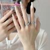 Anillo Irregular de Lava Geométrico para Mujer Estilo Coreano Personalidad Texturizado Anillo Abierto Estilo Ins Anillo para Dedo Índice Hip-Hop