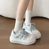 Estilo Outono 2026 Sapatos Brancos Estrelados com Biqueira de Concha, Solado Grosso, Aumento de Altura, Estilo Campus, Versátil para Estudantes, Solado Macio, Tênis Esportivos Casuais