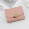 Billetera corta de moda con personalidad para mujer, bolso corto versátil en forma de corazón para mujer, monedero, tarjetero, porta tarjetas