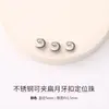Accesorios de Acero Inoxidable para Pulseras y Collares DIY: Cuentas Posicionadoras de Cierre de Media Luna Plano, Cuentas Fijas, Cierre de Unión