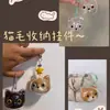 Lindo Colgante de Almacenamiento de Cabeza de Gato Grande, Caja Creativa Transparente para Guardar Pelo de Gato, Colgante de Almacenamiento de Gato Extra Grande