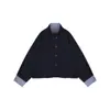 Amybaby Tops para Niñas Otoño 2025 Nuevo Holgado Casual Cuello a Cuadros Empalme Funcional Chaqueta Cortavientos Chaqueta