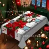 Mantel Navideño Transfronterizo Amazon TEMU con Muñeco de Nieve Estampado Creativo para Fiesta en Casa y Reunión Festiva Decoración