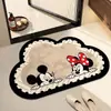 Alfombra de baño hecha de tierra de diatomeas, diseño de dibujos animados, absorbente de agua, antideslizante, secado rápido, resistente a la suciedad, fácil de limpiar, tapete para pies para baño y inodoro