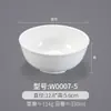 Tazones Pequeños de Melamina, Paquete de 10, Tazones de Arroz para Comida Rápida Imitación Porcelana, Tazones Blancos de Plástico para Sopa Comerciales, Tazones para Gachas, Tazones para Salsas de Restaurante Hot Pot