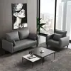Sofá de Oficina Simple Moderno Sala de Estar Recepción Oficina Área de Descanso Doble de Tres Plazas Sofá para Apartamento Pequeño