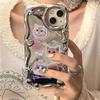 Capa de Celular Estrela Gato Maçã 16promax Galvanizada iPhone15/14 Espelho 13 Furo Grande 12 Silicone 11x