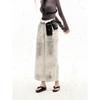Restarall estilo terra de descarte retrô americano cor spray pesada calça overall solta antiga masculina e feminina calça de lenhador RK12