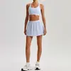 Falda de Golf Tenis Transfronteriza con Bolsillo Anti-exposición Bádminton Fitness Running al Aire Libre Conjunto de Ropa de Yoga para Mujer 3031
