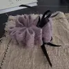 Clip de Banana de Lana Plegado con Lazo Otoño e Invierno Moda Retro Pinza para Cola de Caballo Alta Pinza para el Cabello en la Parte Posterior de la Cabeza Clip Vertical para el Cabello de Mujer