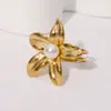 Anillo de acero inoxidable abierto con personalidad europea y americana exagerada, alto sentido francés, flor, mariposa, amor, geométrico, no se decolora, para mujer