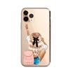 Comercio Exterior Nueva Personalidad Artística Carcasa para Teléfono Móvil de Niña iPhone16ProMax para Mujer Adecuada para Cubierta Protectora Apple 12