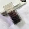 9 anillos para el pelo de línea telefónica con degradado en caja, anillo de teléfono transfronterizo, joyería de puesto de Yiwu, tocado, goma elástica transparente, venta al por mayor