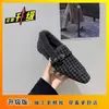 Mocasines Brogue Estilo Retro con Aumento de Altura, Zapatos Slip-On Forrados de Borrego, Zapatos de Mujer Otoño/Invierno 2026