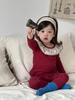Roupa Infantil Estilo Coreano Outono 2025 Pijama de Bebê Conjunto de Duas Peças Conjunto de Roupa de Casa para Meninas