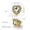 Decoración de Cordones DIY de Diamantes Completos Transfronteriza Hebilla Metálica con Diamantes y Perlas Trébol de Cuatro Hojas con Agujeros para Decoración de Tenis Hebilla