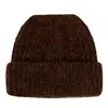 Gorro de tricô grosso transfronteiriço, moderno e espesso para outono e inverno, com barra dobrada, adequado para homens e mulheres, e ideal para ciclismo ao ar livre para mantê-lo aquecido