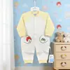 Romper Nuevo para Bebé de Primavera y Otoño Algodón Sin Costuras con Pies Botones a Presión Ropa para Bebé Traje para Gatear Tallas 66-80