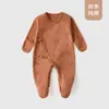 Body de una pieza con cubremanos y pies, Algodón 100% Clase A, Ropa de dormir para bebé recién nacido con protección para las manos para evitar arañazos, Disponible en varios colores para todas las estaciones