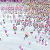 Rhinestones Redondos de Fondo Plano Serie de Tamaños Mixtos Decoraciones para Uñas, Populares en Xiaohongshu, Rhinestones para Uñas Portátiles DIY Venta al por Mayor
