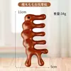 Pente de Massagem de Sândalo Natural Cabeça Terapêutica de Meridianos Pente Raspador Anti-Quebra Dentes Grandes Dentes Largos Pente Acompanhante Presente Mãos Dadas Pente de Madeira Maciça
