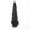 Peruca Rabo de Cavalo Feminino Trançado Cabelo Artificial Tira de Fixação Elegante Preguiçoso Camadas Cacheado Rabo de Cavalo Baixo Natural Falso