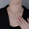 Colar de Trevo Minimalista da Moda para Mulheres com Design de Cintura Pequena, Corrente de Clavícula de Luxo de Nicho de Alta Qualidade