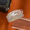 Pulsera Elástica para Mujer Transfronteriza Europea y Americana con Incrustaciones de Diamantes, Circonita Colorida, Pulsera Enrollada Multicapa, Pulsera de Moda Simple de Lujo Ligero