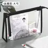 Jerry TPU Espessado Bolsa para Vestibular Jelly Transparente Bolsa Impermeável para Documentos Tamanhos Grande Médio pequeno Bolsa de Armazenamento Transparente de Alta Definição