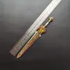 Dez Armas Periféricas Famosas de Espadas Jogo Modelo: Espada Xuan Yuan de Xia Yu 23CM Artesanato Totalmente Metálico com Versão de Bainha de Couro