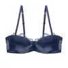 Conjunto de Lingerie de Renda Estilo Francês, Sutiã Push-Up Fino, Sutiã Respirável Sem Bojo, Estilo Puro Desejo, Sutiã Fino com Bojo Moldado Feminino