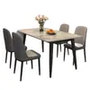 Mesa de comedor de losa de roca, adecuada para apartamentos pequeños, diseño moderno y minimalista, mesa y sillas de comedor, específicamente para propiedades de alquiler, mesa de comedor rectangular