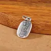 Colgante Qian Duoduo de Plata de Ley S925, Accesorios de Joyería DIY Estilo Étnico Vintage, Pulsera de Plata Cuerda Trenzada Colgante Pequeño
