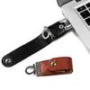 Estuche de Cuero al por Mayor Memoria USB 16G32G64G128G Alta Velocidad Estuche de Cuero para Coche Regalo para Estudiante Memoria USB con Logo de Empresa