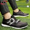 Venta Directa de Fábrica Zapatos de Golf para Hombre Antideslizantes Resistentes al Desgaste Clavo Roto Zapatos Deportivos Correa con Botón Giratorio Zapatos Casuales