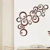 Adesivos de Parede Espelhados Acrílicos Tridimensionais Autoadesivos Transfronteiriços para Sala de Estar, Quarto, Parede de Fundo da TV, Adesivos Decorativos Redondos para Casa