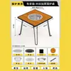 Estufa Portátil Plegable para Exteriores Mesa de Cocina y Té Mesa Plegable para Barbacoa Casera Mesa de Mesa para Estufa de Barbacoa Mesa para Estufa de Olla Caliente para Barbacoa
