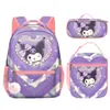 Mochila Rosa de Puntadas Calientes para Estudiantes Mochila Infantil con Estampado Completo Bolsa de Almuerzo Estuche Coolomi