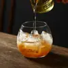 Taza de Café de Vidrio de Cristal Esférica de Alto Valor, Libre de Plomo, para Agua con Gas, Latte, Café Americano con Hielo, Taza de Leche