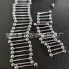 Haste Reta de Titânio F136 com Rosca Interna, Bola para Lábio/Orelha, Haste Reta de Titânio G23, Haste de Liga de Titânio para Joias, Haste de Orelha