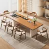 Juego de mesa de té y sillas de madera maciza para uso doméstico, diseño minimalista moderno, mesa de té de estilo nuevo para preparar té, adecuada para el hogar, lujo ligero, recepción y uso de oficina