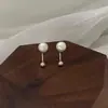 Pendientes de Plata Pura 999 con Perla de Agua Dulce y Cierre de Rosca para Mujer, Estilo Lujoso Ligero de Gama Alta, Elegantes Pendientes Nuevos de Plata Pura Estilo Chino