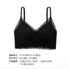 Sutiã de Renda Francesa com Bojo Triângulo para Mulheres Fino Push-up Seios Pequenos Lingerie Sexy Liquidação Fora de Época