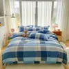 Nuevo Juego de Ropa de Cama Sencillo Engrosado Individual y Doble 2026 con Funda de Edredón Cepillada, Juego de Ropa de Cama de Tres Piezas para Dormitorio