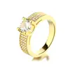 Anillo de nudo ins de personalidad de moda, anillo de diamante hueco multicapa, espejo cruzado chapado en oro de 18 quilates, accesorios al por mayor